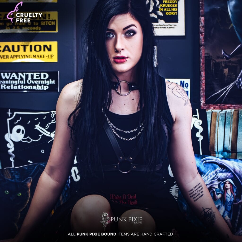 Venom body harness | vegan leather | Punk Pixie Bound