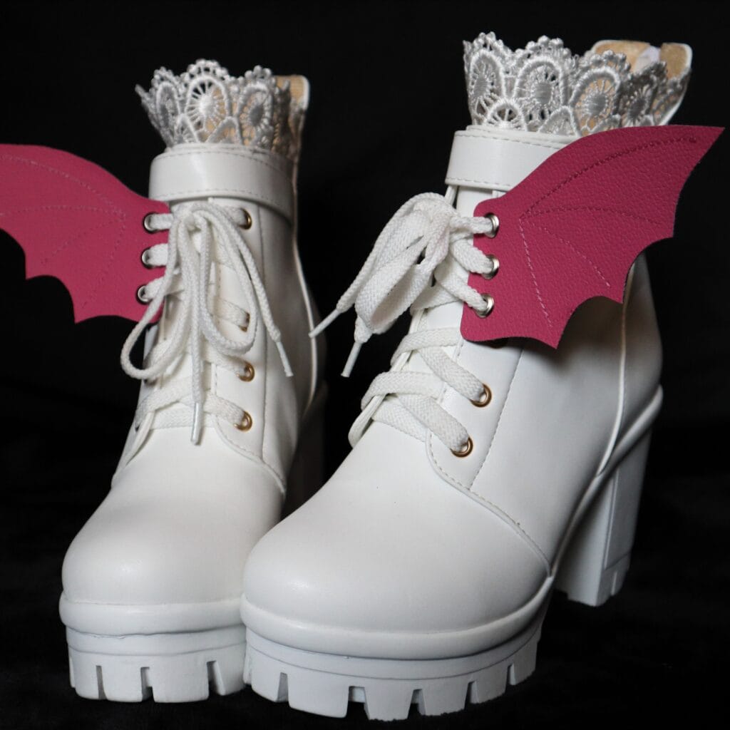 Bat Attack Shoe Wings in Pink by Punk Pixie Bound