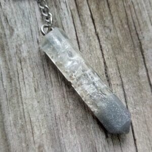 silver snake skin key chain