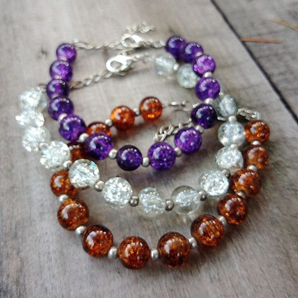Crackle bead bracelet by Punk Pixie Bound