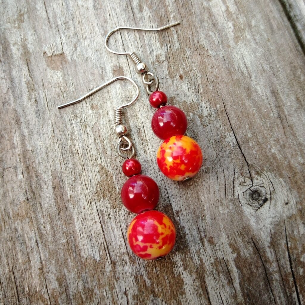 Lava earring - handmade jewelry by Punk Pixie Bound