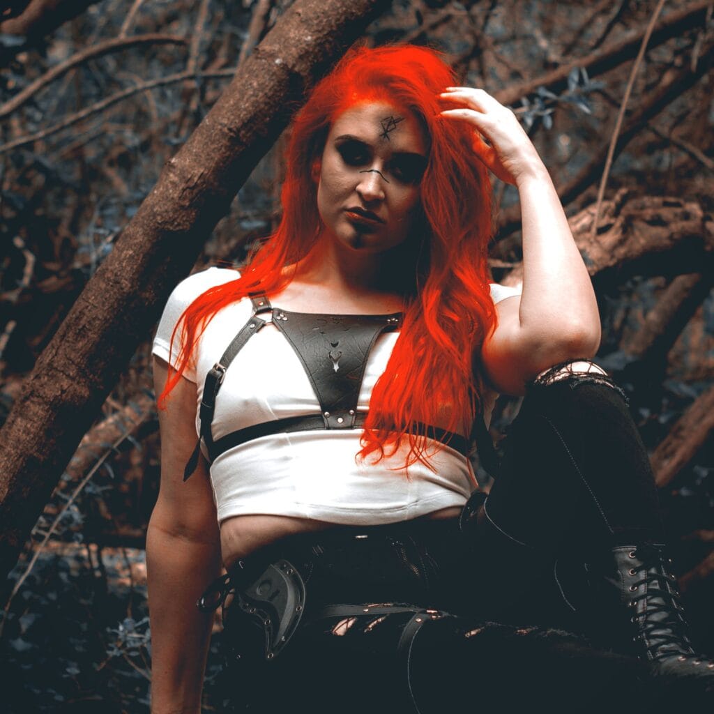 Fate harness - vegan leather body harness - Punk Pixie Bound