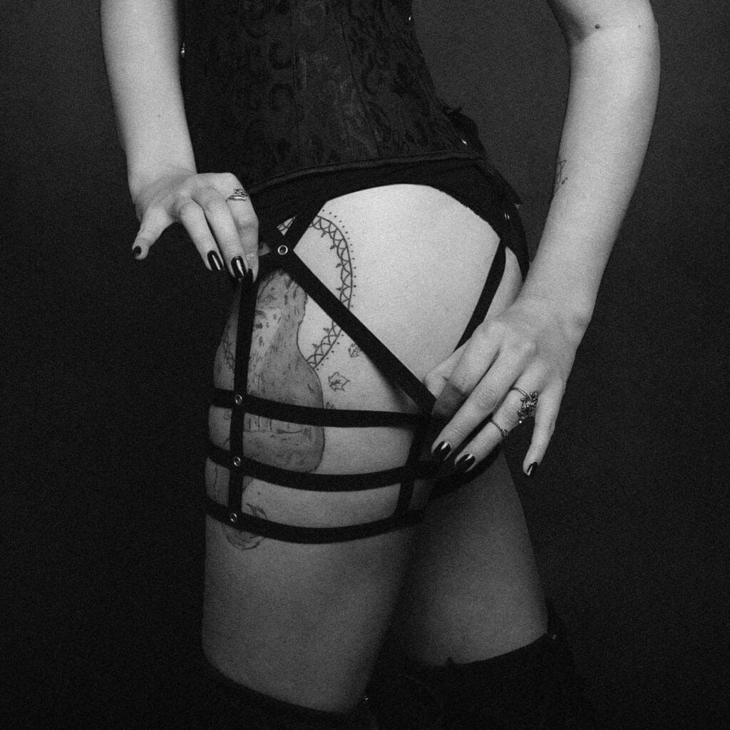Hell lord suspender belt side - Punk Pixie Bound - Cape Town
