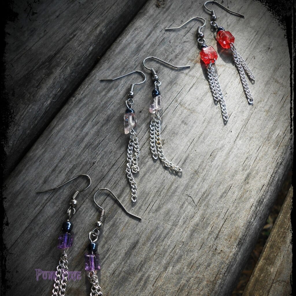 Gem earrings by Punk Pixie
